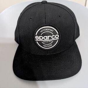Sparco Snapback Cap Hat  Adjustable Black